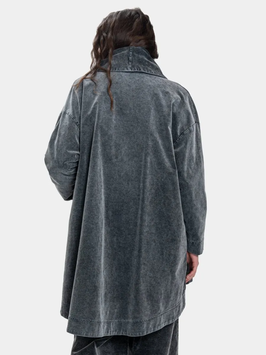 Vintage Look Shawl Collar Coat