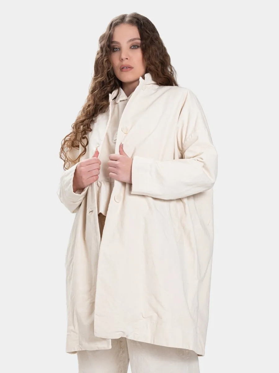 Vintage Look Shawl Collar Coat