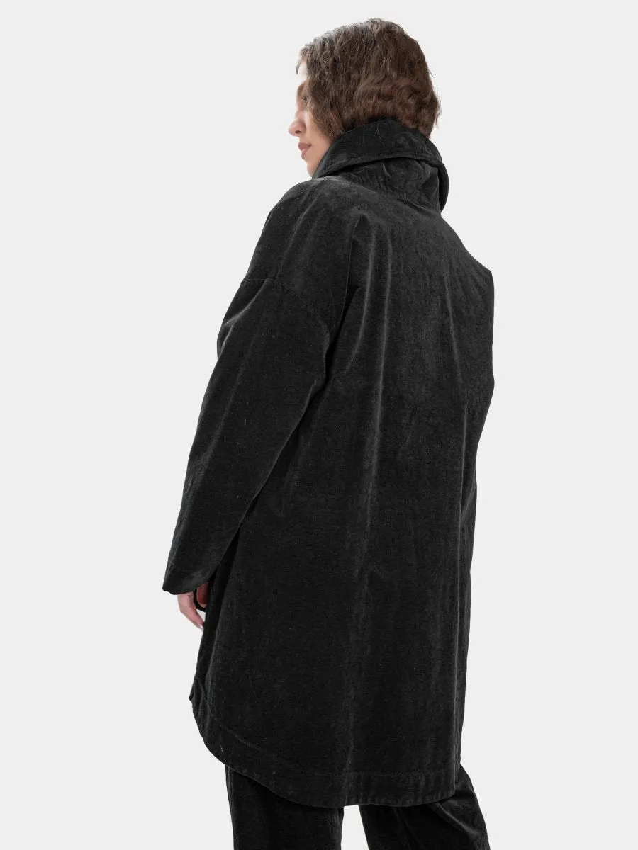 Vintage Look Shawl Collar Coat