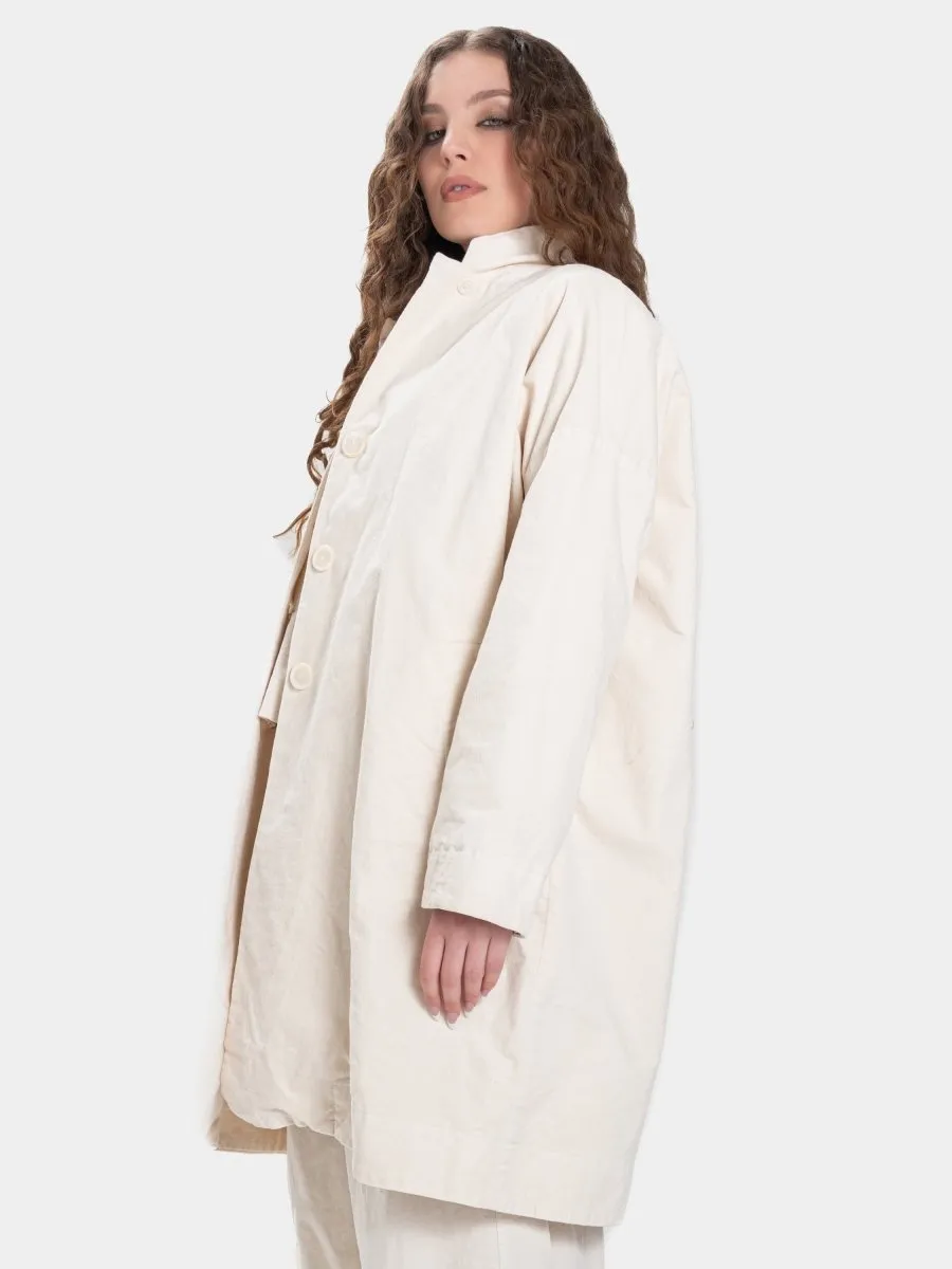 Vintage Look Shawl Collar Coat