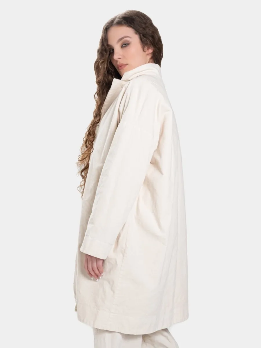 Vintage Look Shawl Collar Coat
