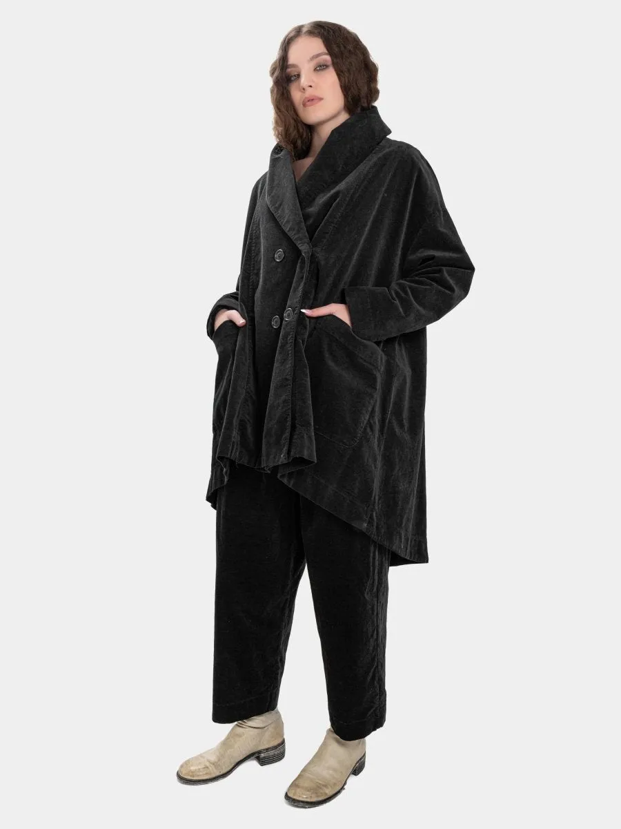Vintage Look Shawl Collar Coat