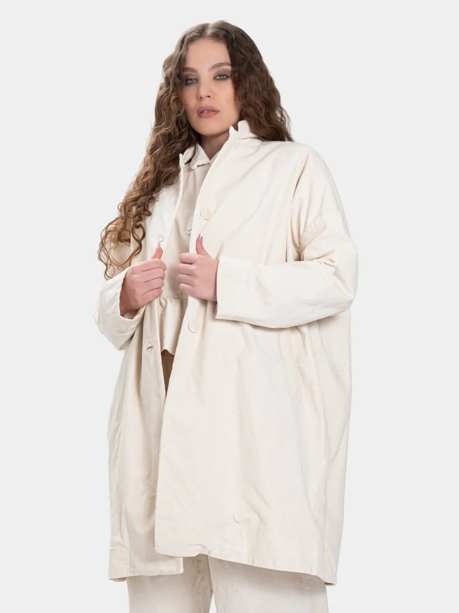 Vintage Look Shawl Collar Coat