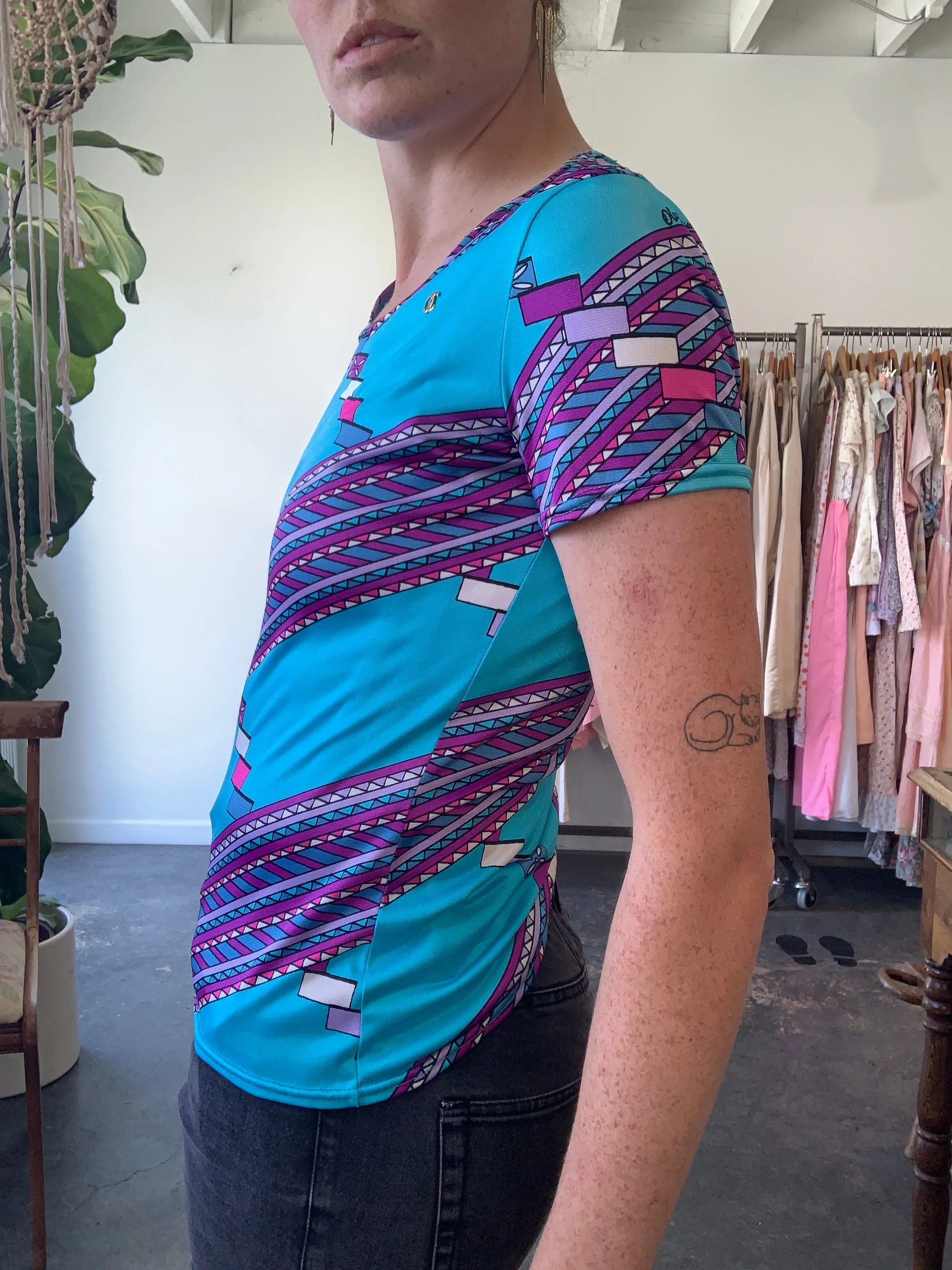 Vintage Oleg Cassini Patterned Tee