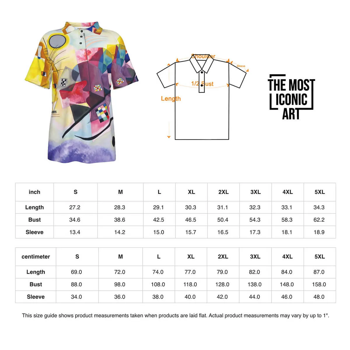 Wassily Kandinsky Yellow-Red-Blue Polo Shirt
