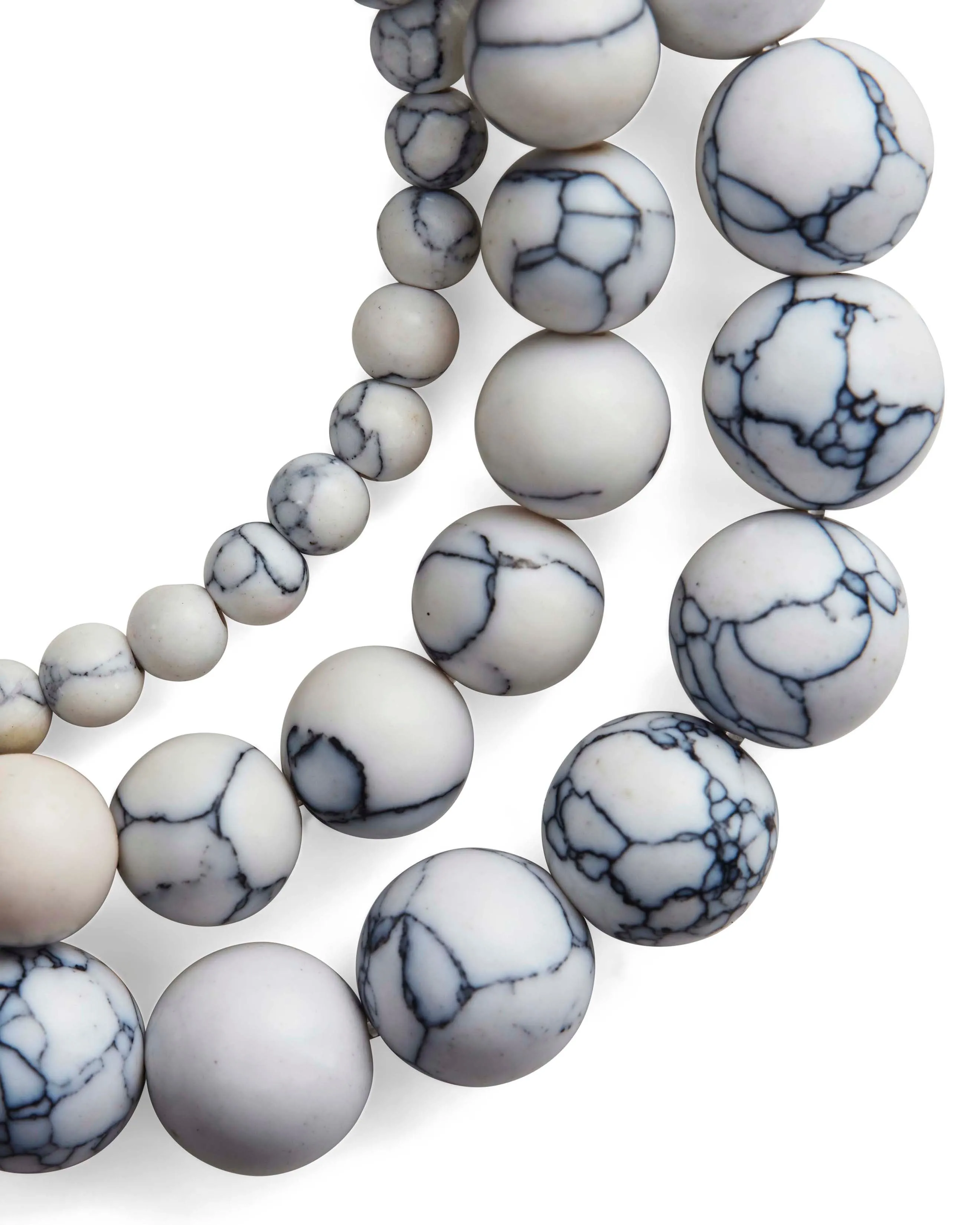 White Howlite Stretch Bracelet Set of 3