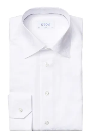 WHITE ON WHITE ART-DECO JACQUARD SHIRT