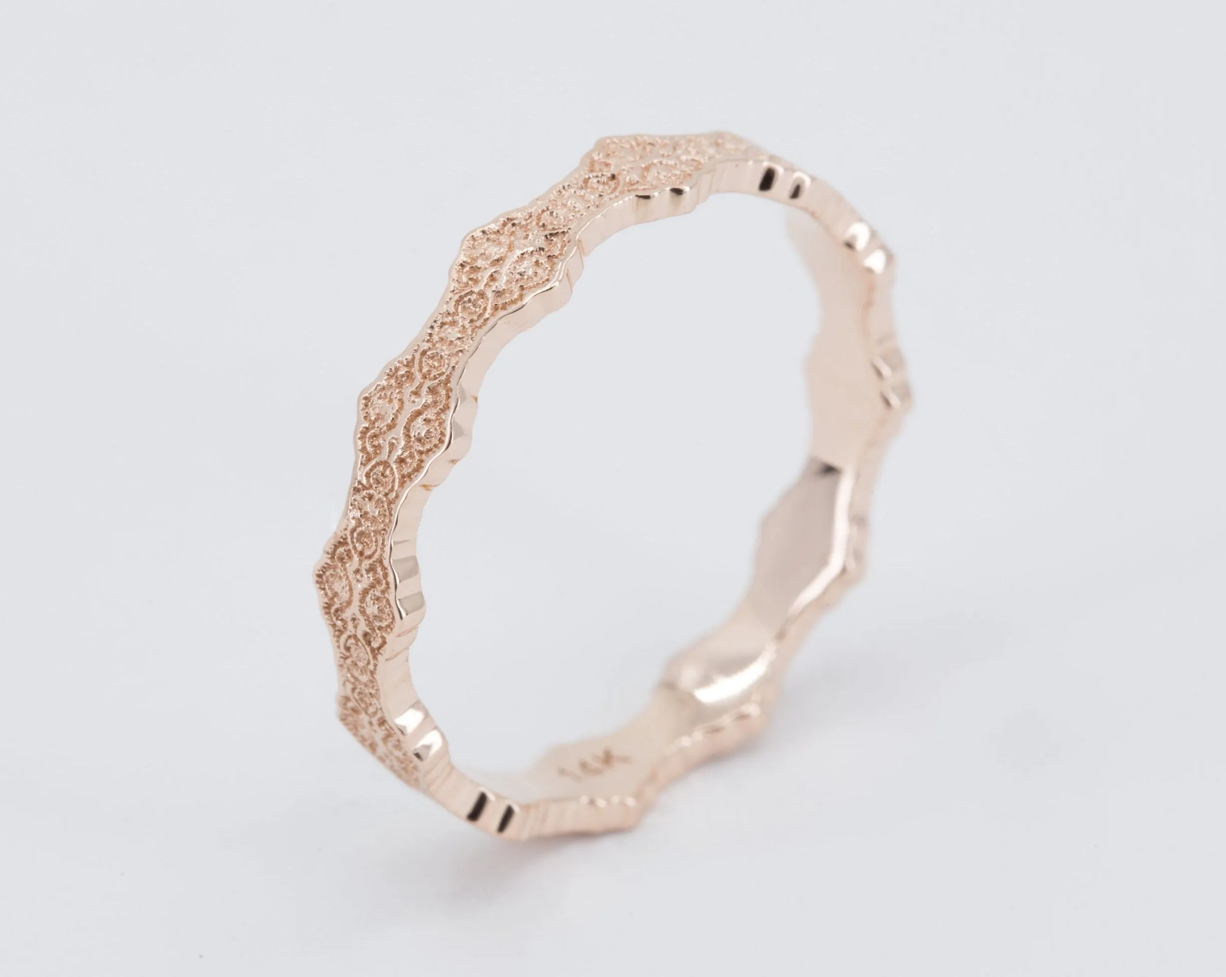 Zora Lace Wedding Ring - Size 8.5